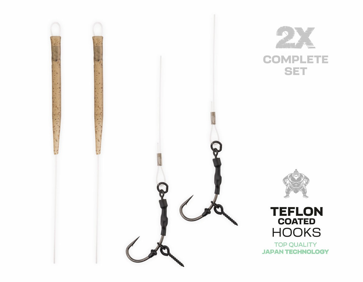 Haki zamontowany Zfish Fluorokarbon Ronnie Zestaw