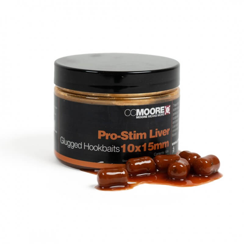 Glugged Hookbaits Dumbells Ccmoore Pro-Stim Liver 10x15 mm - Tienda Carpfishing