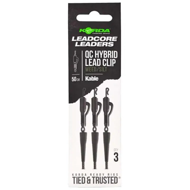 Leadcore Korda Lead Clip QC Kable Verde 50 cm - Tienda Carpfishing
