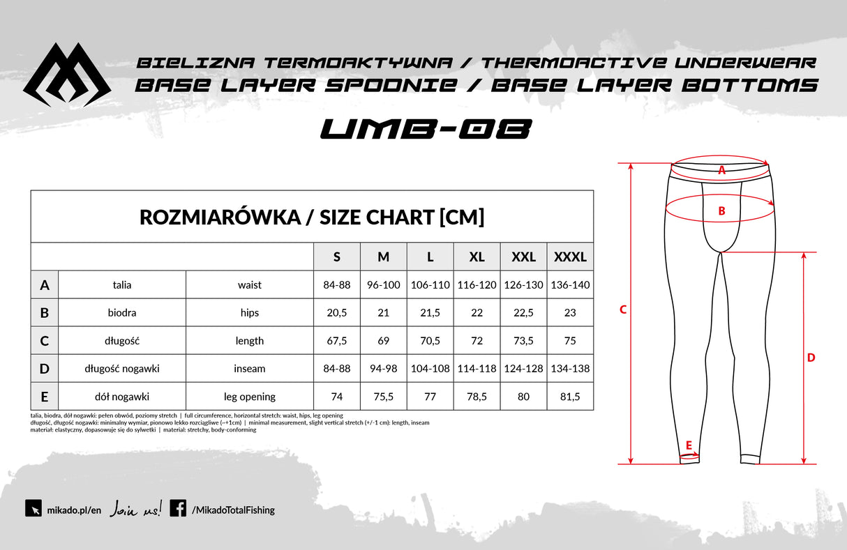 Spodnie termiczne Mikado Base Layer Bottoms Black