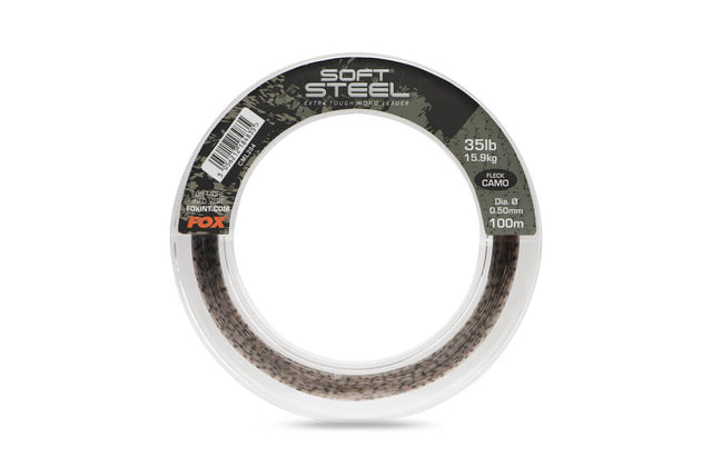 Puente de línea Fox Soft Steel Camo 80-100 m - Tienda Carpfishing