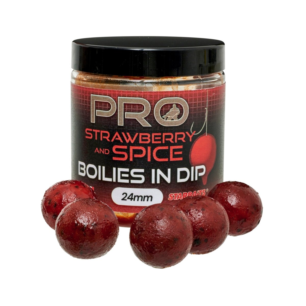 Boilies in Dip Starbaits Probiotic Strawberry Spice 24 mm - Tienda Carpfishing