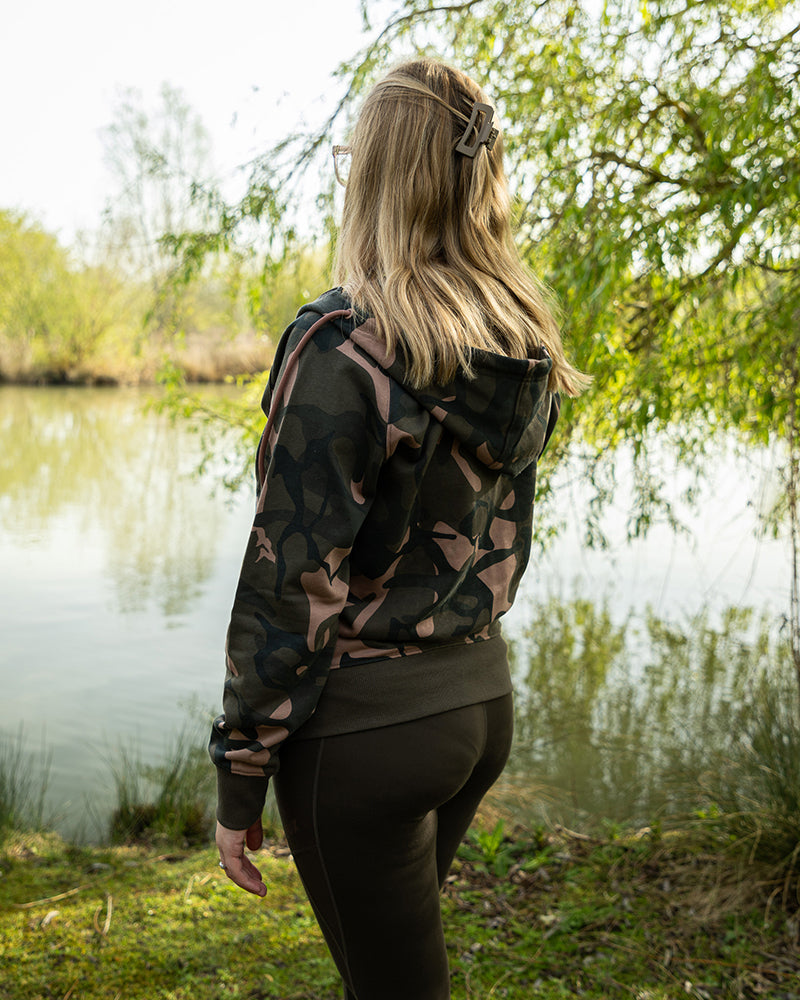 Sudadera Camo para mujer con cremallera
