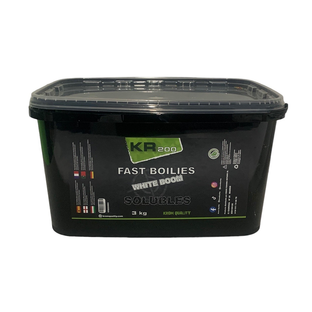 Boilies Rozpuszczalny Krom Quality KR200 White Boom 20mm 3kg
