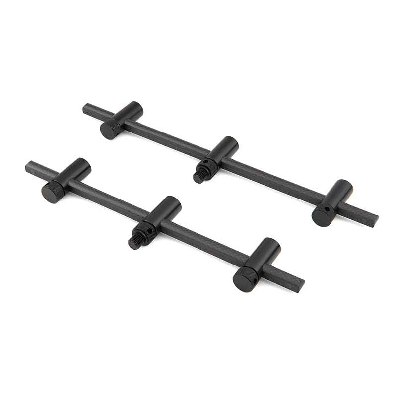 Pack 2 Buzz bars ajustables Fox Black Label Carbon 3 cañas 22 - 25 cm - Tienda Carpfishing