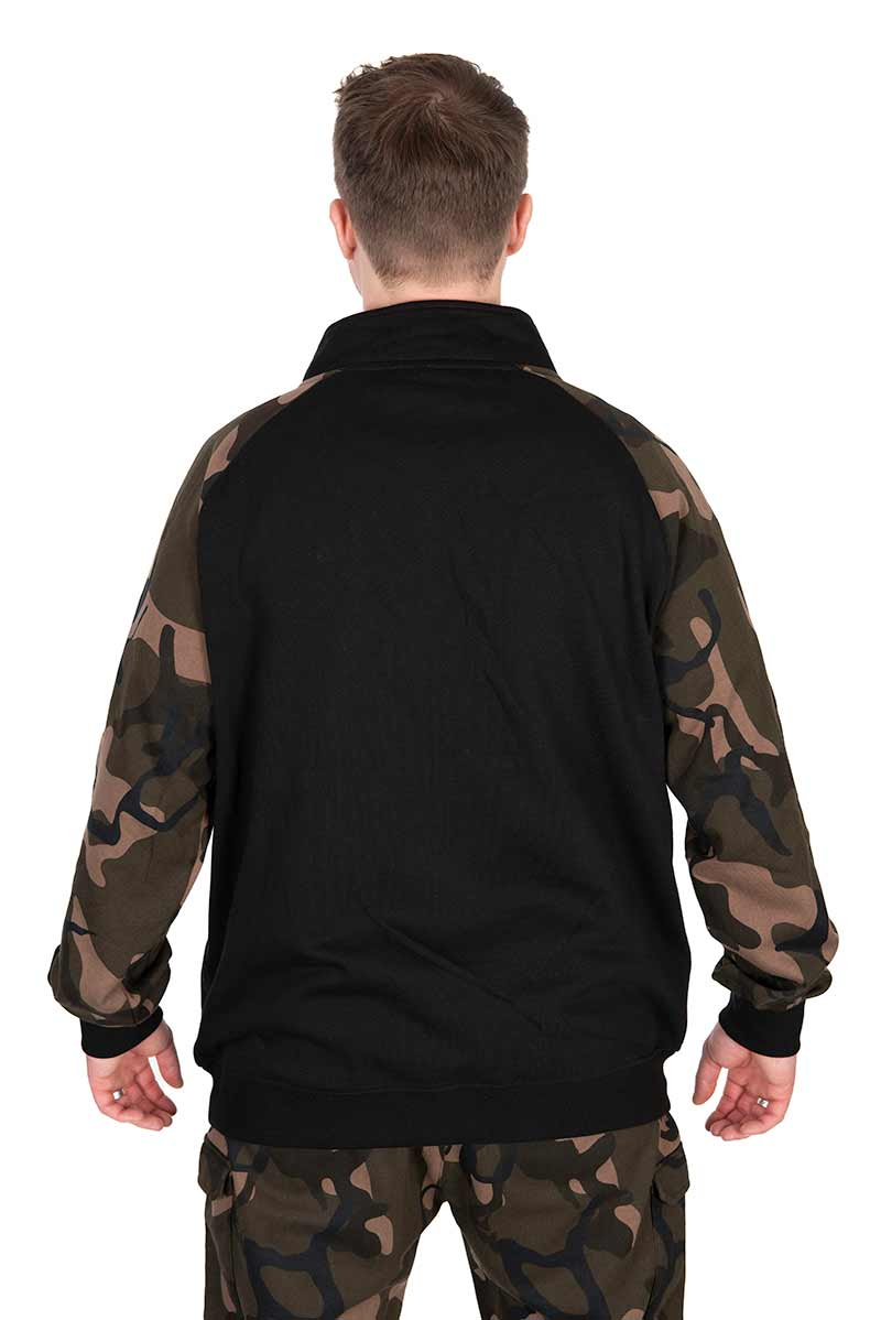 Sudadera Fox LW Negro y Camo con cremallera - Tienda Carpfishing