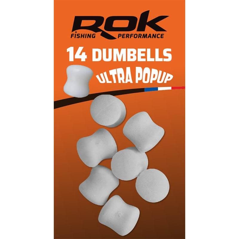 Dumbells Ultra Pop Up Rok Fishing Blanco - Tienda Carpfishing