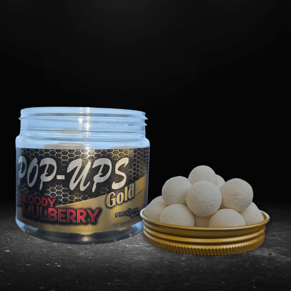 Pop Ups Pro Elite Baits Gold Bloody Mulberry Blanco 20 mm - Tienda Carpfishing
