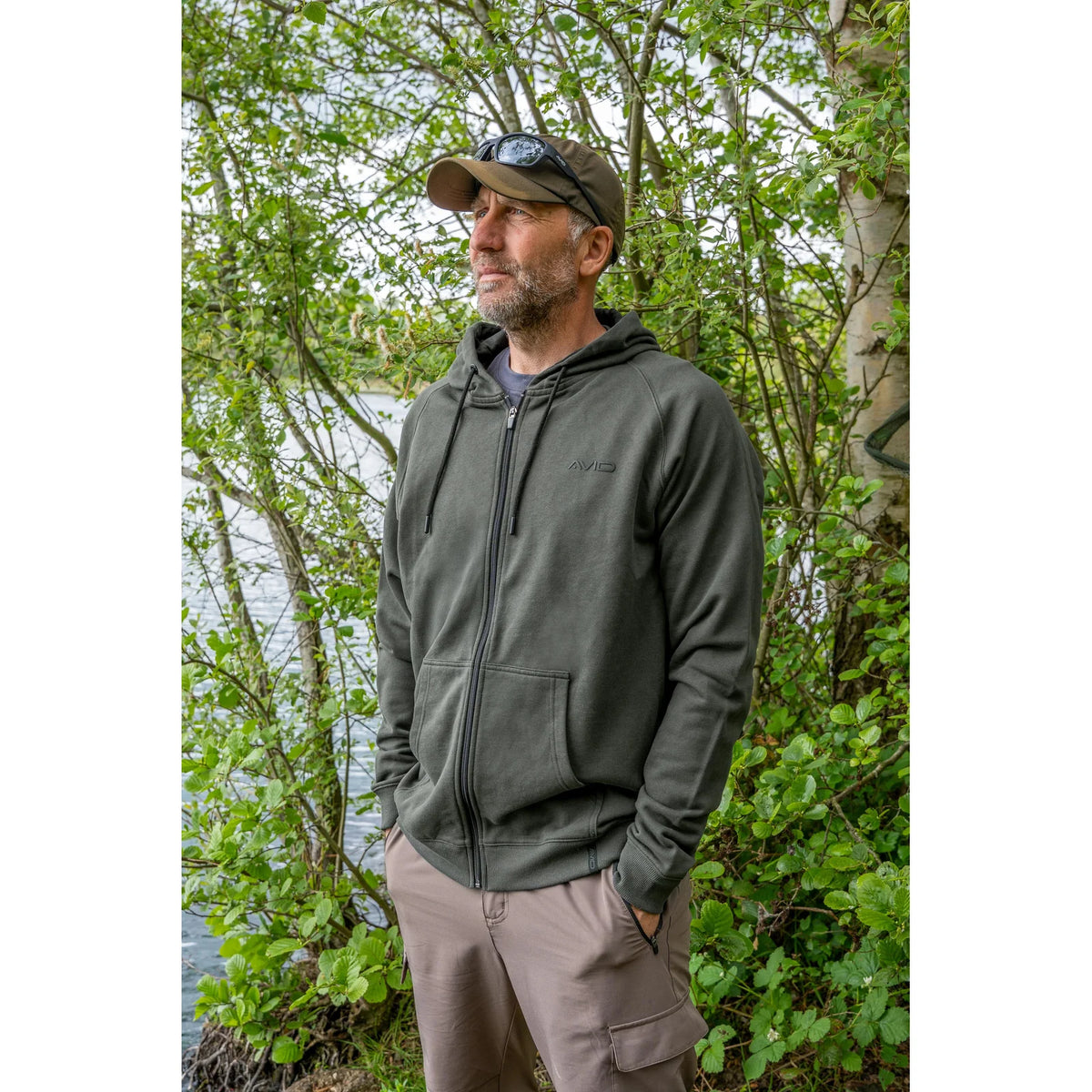 Sudadera Avid Carp Bearing Zip (Green)