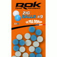 Boilie flotante Rok Fishing Zig Ball Blanco/Azul 9 - Tienda Carpfishing