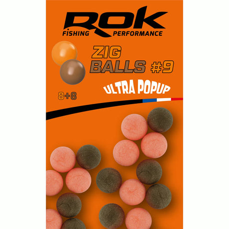 Boilie flotante Rok Fishing Zig Ball Naranja/Marron 9 - Tienda Carpfishing