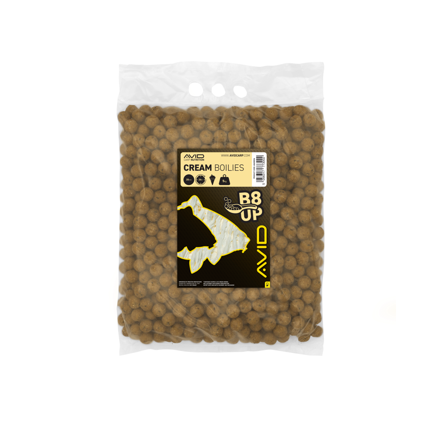 Boilies Avid Carp B8-Up Cream 20 mm 5 Kg - Tienda Carpfishing