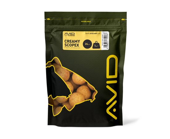 Boilies Avid Carp Kremowy Scopex 24 mm