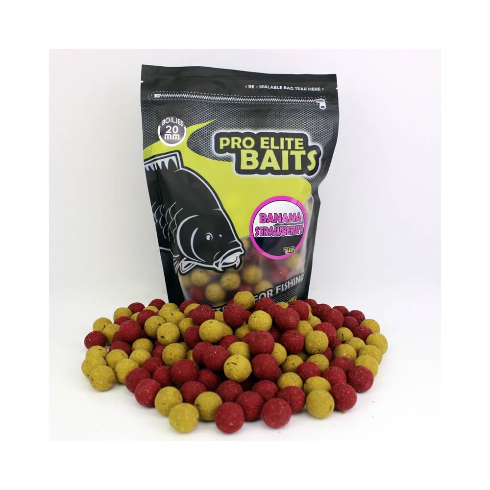 Boilies Pro Elite Baits Banan Strawberry 20 mm 100 g