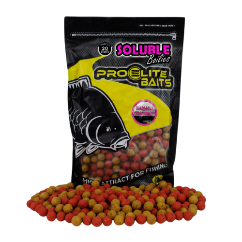 Boilies Solubles Pro Elite Baits Banan Strawberry 20 mm 3,5 kg