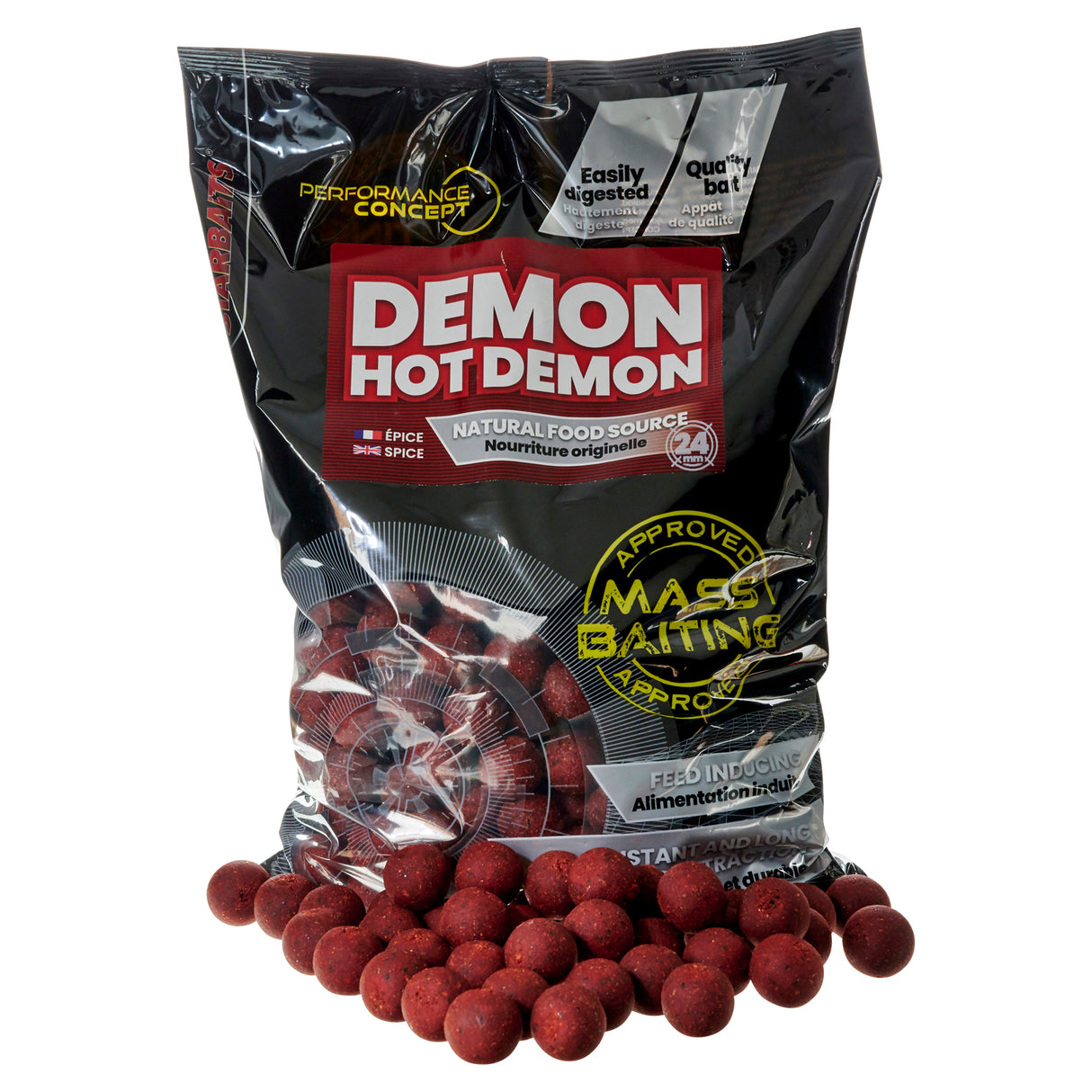 Boilies Starbaits Masowe przynęty Hot Demon 24 mm 3 kg