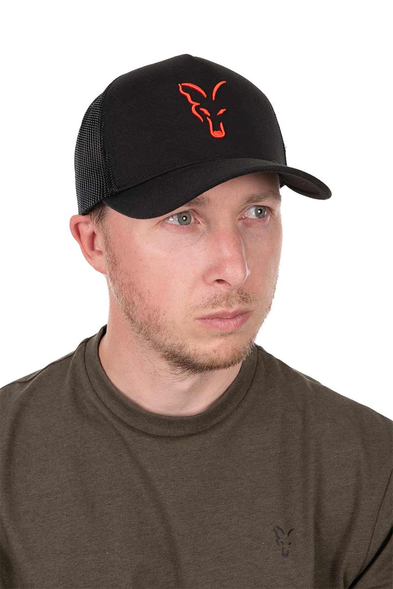 Gorra Fox Trucker Czarno-pomarańczowy
