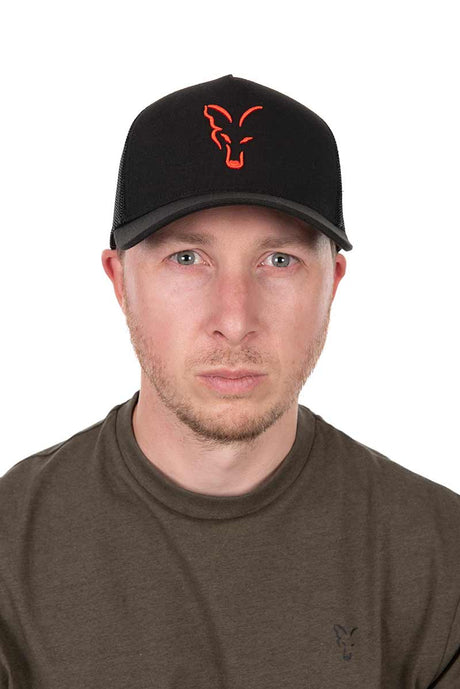 Gorra Fox Trucker Czarno-pomarańczowy