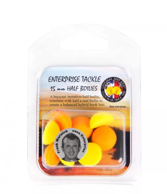Half Boilies Enterprise Pomarańczowy i żółty 15 mm