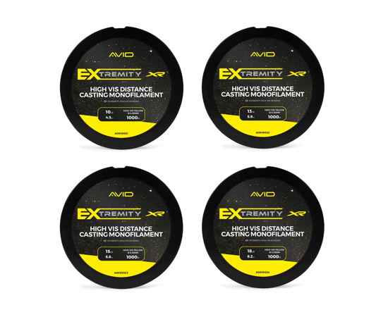 Hilo Avid Carp Extremity Hi-Vis Mono 1000 m - Tienda Carpfishing