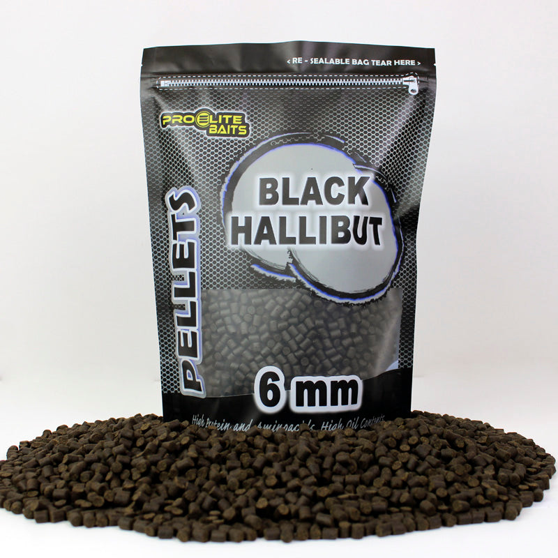 Mikro Pellets Pro Elite Baits Czarny halibut 6 mm