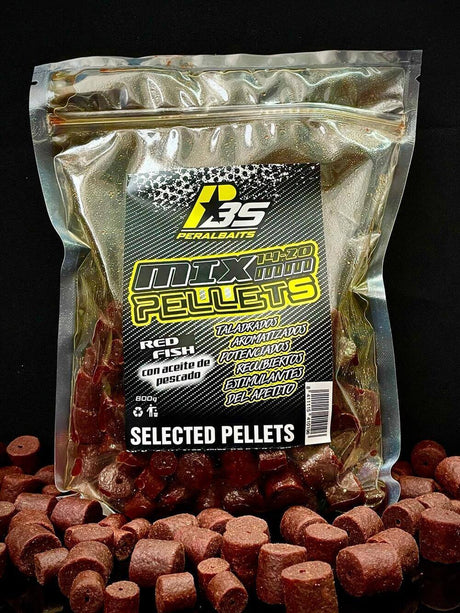 Mix Pellets Líquido Peralbaits Red Fish 14-20 mm - Tienda Carpfishing