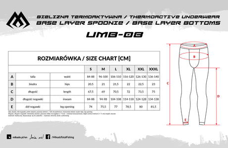 Spodnie termiczne Mikado Base Layer Bottoms Black