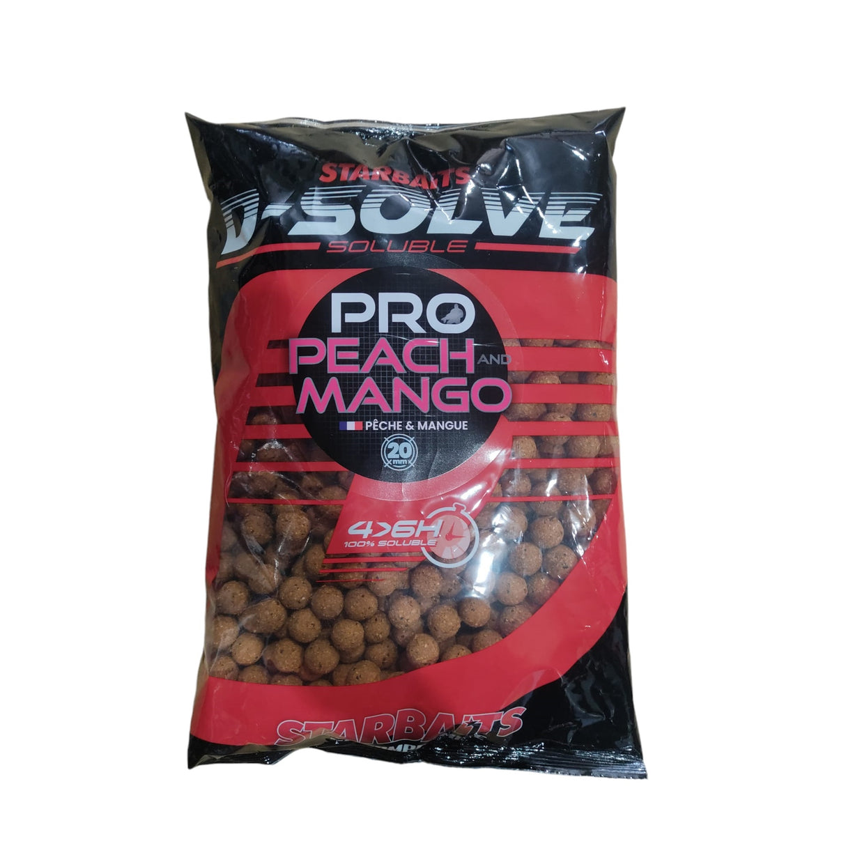 Boilies Starbaits Solubles Probiotic Peach Uchwyt 20 mm 2,5 kg