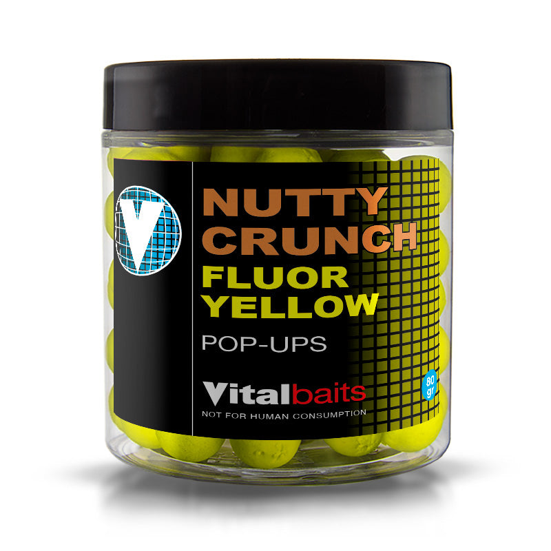 Pop ups Vitalbaits Nutty Crunch Fluor żółty 18 mm