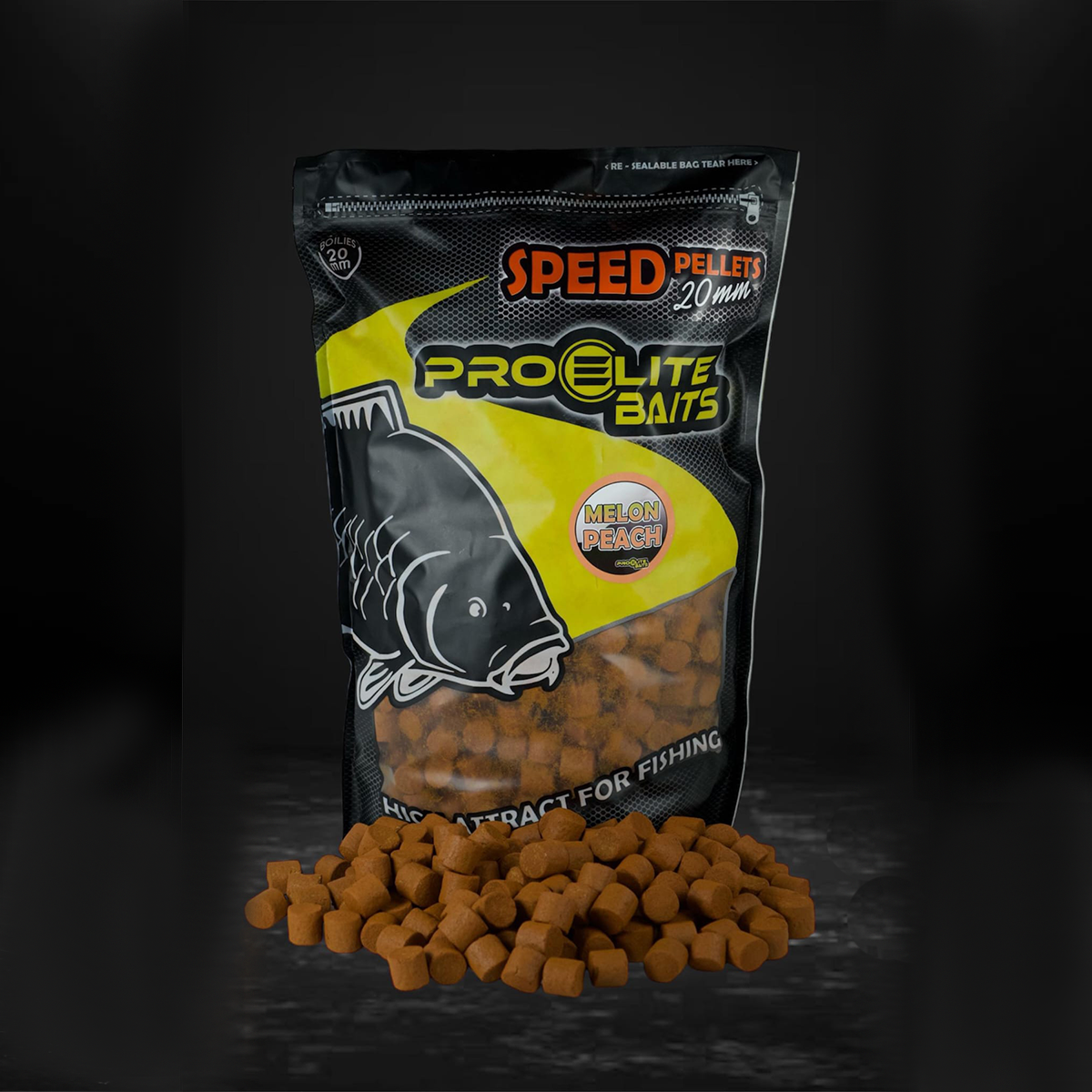 Prędkość Pellets Pro Elite Baits Melon & Peach 20 mm 4,5 kg