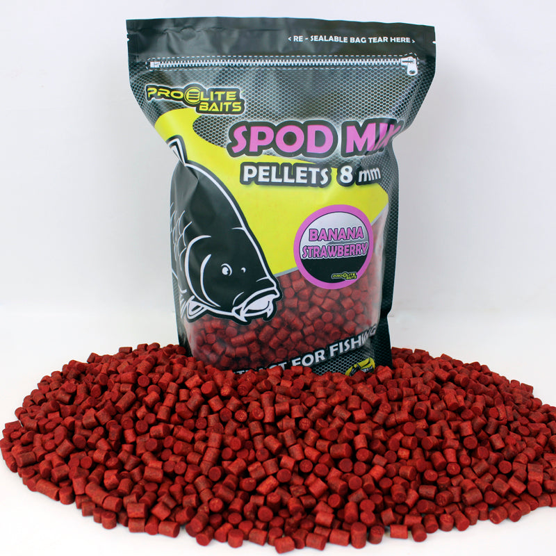 Pellets Spod Mix Pro Elite Baits Banan Strawberry 8 mm