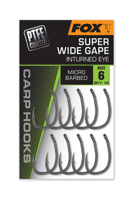 Anzuelos Fox Super Wide Gape In-Turned Eye - Tienda Carpfishing