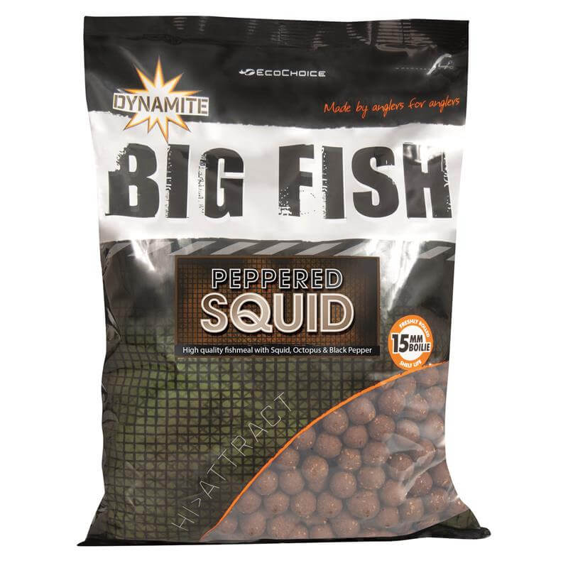 Boilies Dynamite Baits Big Fish Peppered Squid 20 mm - Tienda Carpfishing