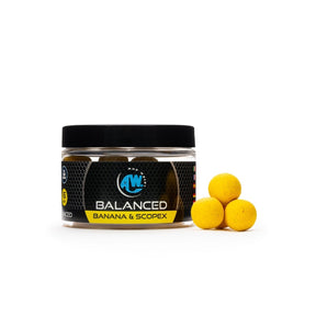 Boilies Zrównoważony Any Water Banan i Scopex 16mm - Tienda Carpfishing