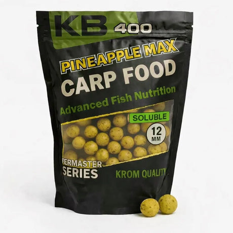 Boilies Solubles Krom Quality KR400 Pineapple Max 12 mm 800G - Tienda Carpfishing