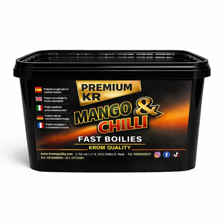 Boilies Solubles Krom Quality Mango & Chilli 20 mm 3KG - Tienda Carpfishing