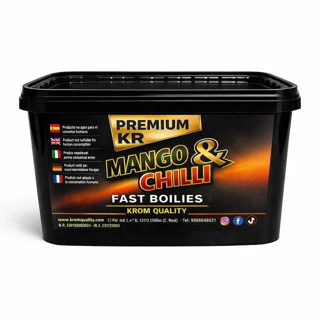Boilies Solubles Krom Quality Mango & Chilli 20 mm 3KG - Tienda Carpfishing