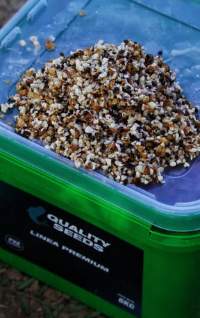 Cubo Semilla Crunchy Mix Boom Quality Seeds 6 kg - Tienda Carpfishing