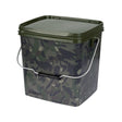Cubo Trakker Square Camo con bandeja 13 Litros - Tienda Carpfishing