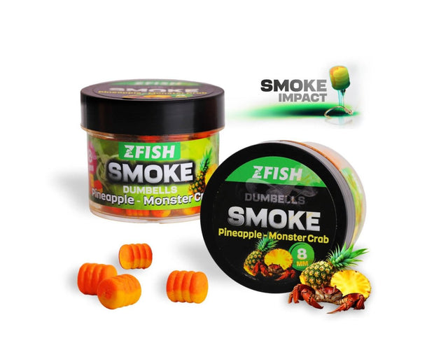 Dumbells Pop Ups Zfish Smoke Pineapple - Monster Crab 8 mm - Tienda Carpfishing