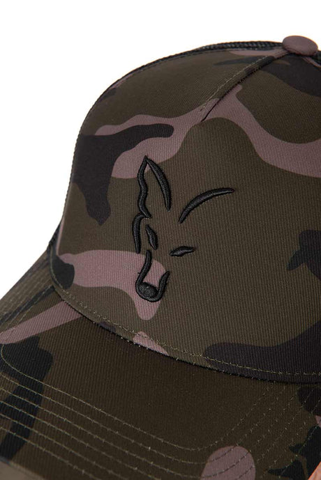 Gorra Fox Trucker Negra - Camo - Tienda Carpfishing