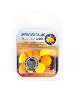 Half Boilies Enterprise Naranja y Amarillo 15 mm - Tienda Carpfishing