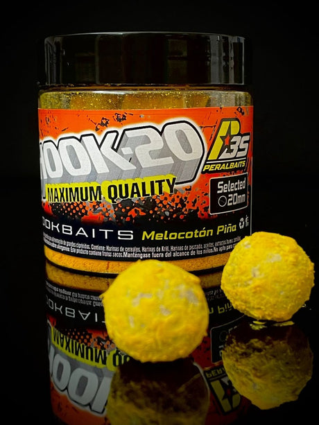 Hook Baits Peralbaits Melocotón - Piña 20 mm - Tienda Carpfishing