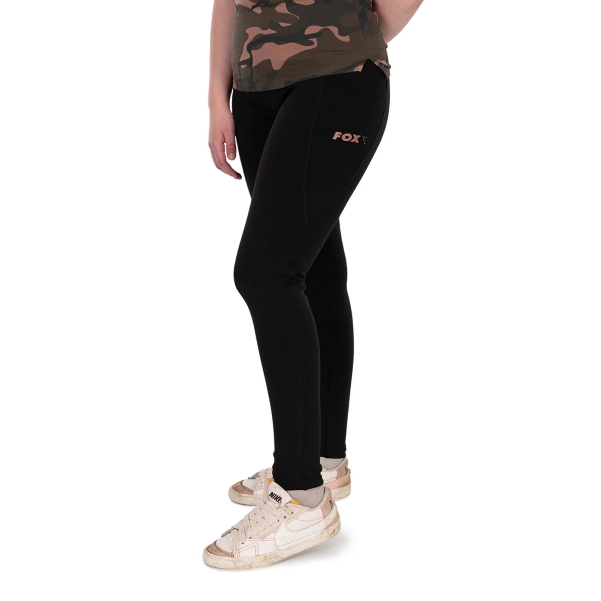Leggins Mujer Fox Black Lined - Tienda Carpfishing
