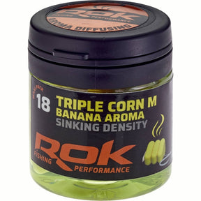 Maíz Triple Rok Fishing Sinking Density Banana Amarillo - Tienda Carpfishing
