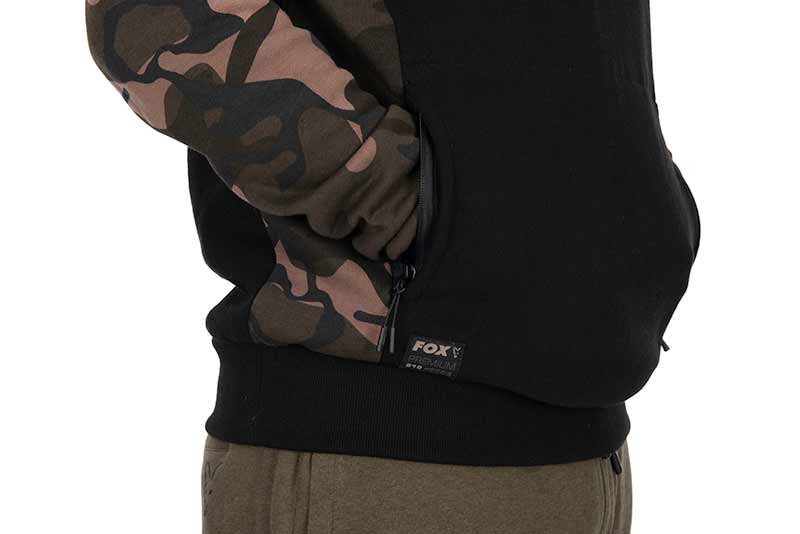 Sudadera Fox 310 Negra Camo con capucha - Tienda Carpfishing