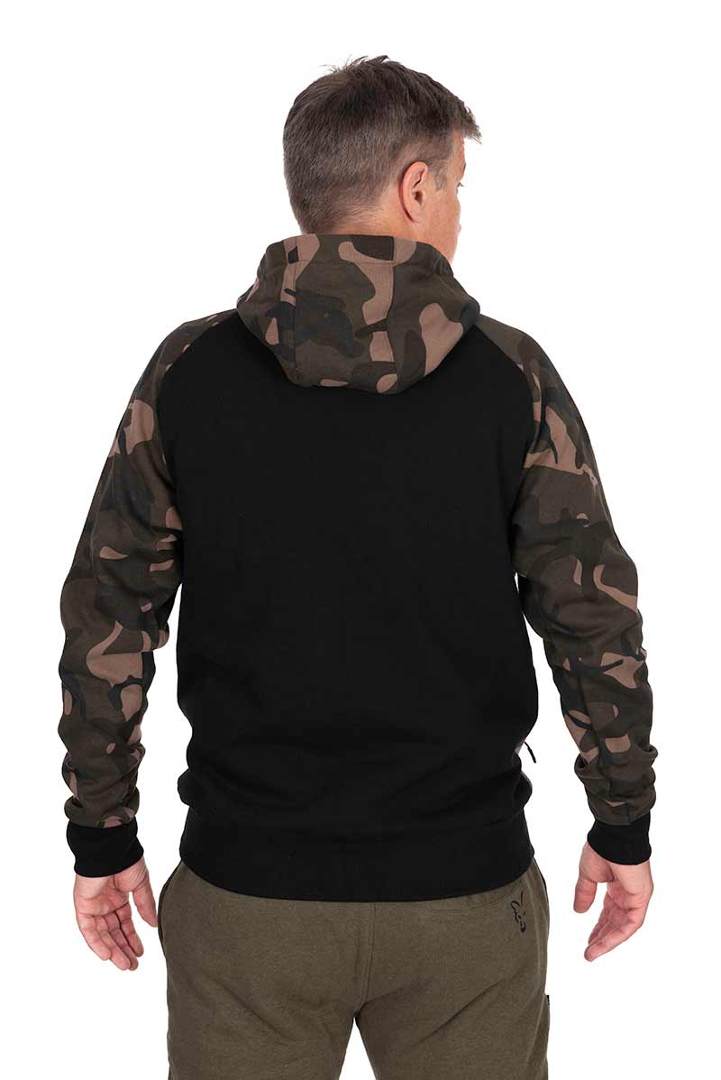 Sudadera Fox 310 Negra Camo con capucha - Tienda Carpfishing