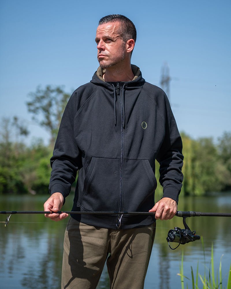 Sudadera Fox Collection Zipped Negra - Tienda Carpfishing