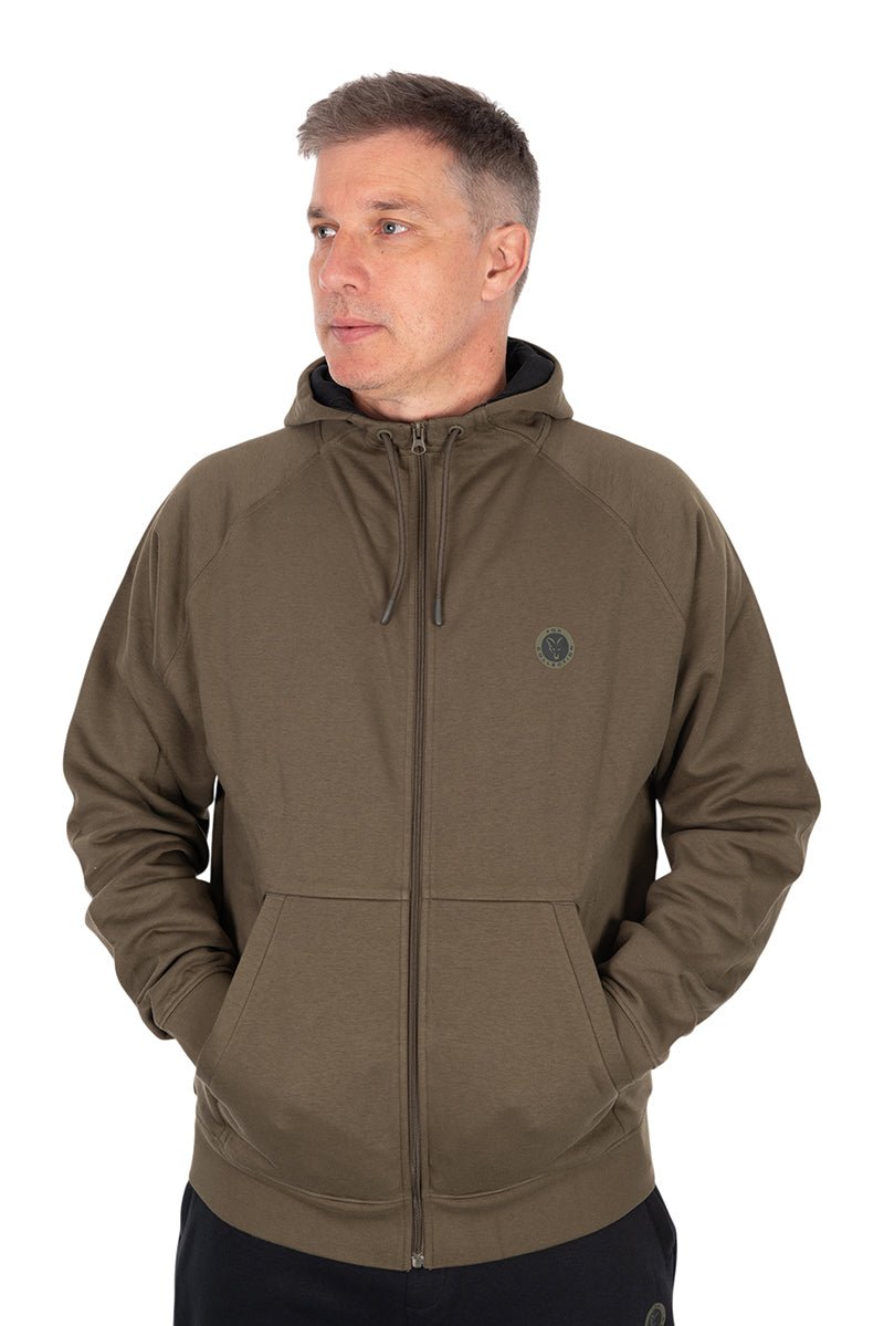 Sudadera Fox Collection Zipped Verde - Tienda Carpfishing