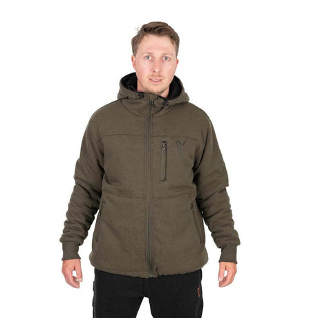 Sudadera Fox Sherpa Verde/Negra - Tienda Carpfishing